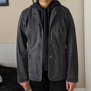 Womens Black and Grey Jacket